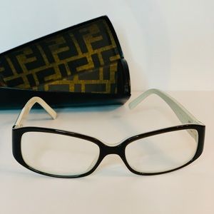FENDI eyeglasses brown and beige.